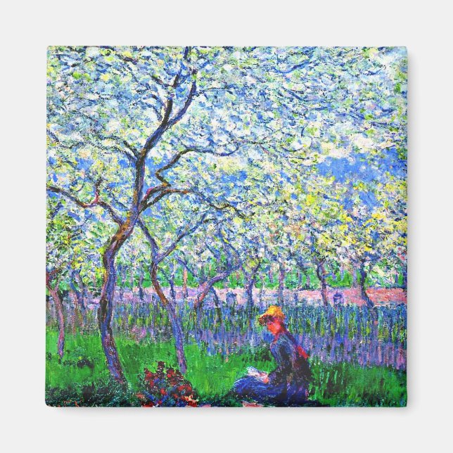 Íman Monet - Um pomar em Primavera (Frente)