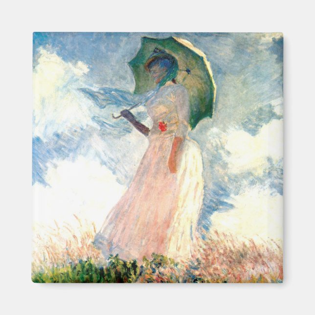 Íman Monet Woman com Parasol à esquerda (Frente)