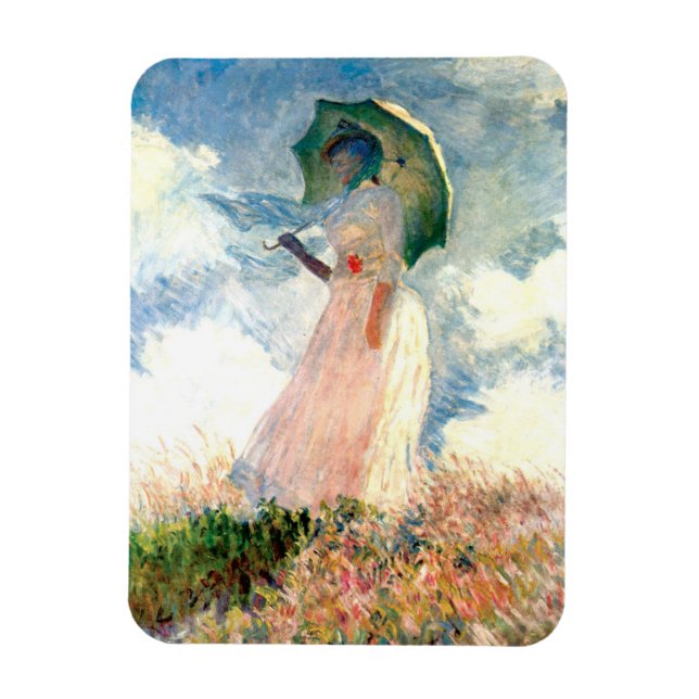 Íman Monet Woman com Parasol à esquerda (Vertical)