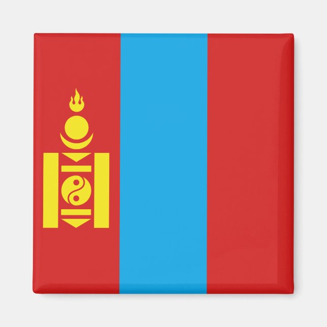 Íman Mongólia Flag Magnet (Frente)