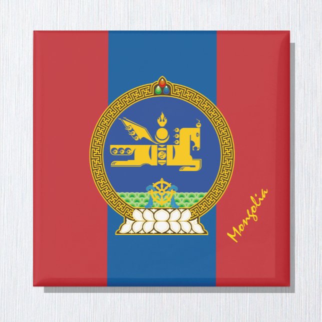 Íman Mongólia Patriótica, emblema, Bandeira Mongólia (Criador carregado)
