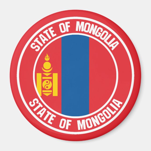 Íman Mongólia Round Emblem (Frente)