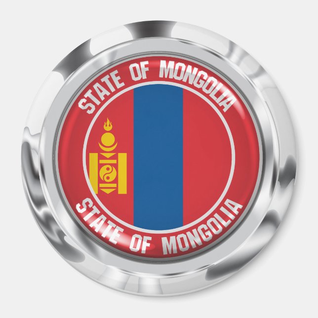 Íman Mongólia Round Emblem (Frente)