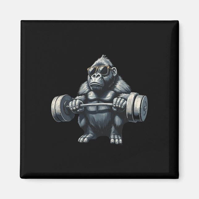 Íman Monkey Gorilla Bodybuilding Musical Malhação Gym (Frente)
