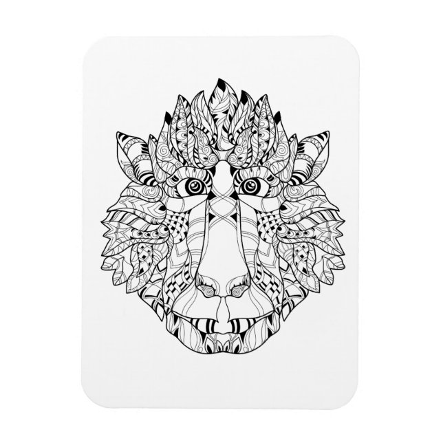 Íman Monkey Head Doodle (Vertical)