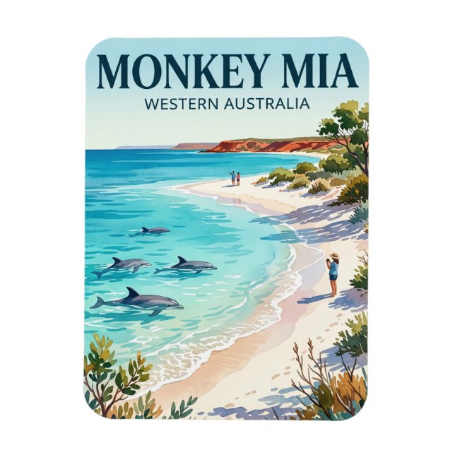 Íman Monkey Mia Austrália (Vertical)
