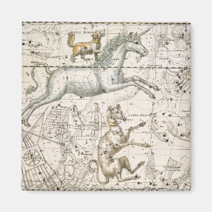 Íman Monoceros, "de um atlas celestial", bar. em 1822
