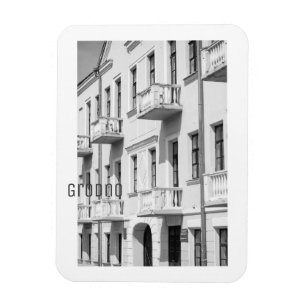 Íman Monocromo do Minimalismo da Arquitetura do Grodno
