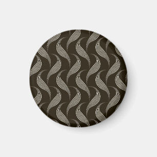 Íman Monocromo Vintage: Ornamento Geométrico Sem Costur