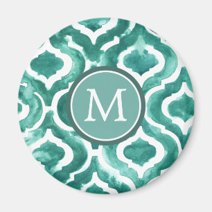 Íman Monograma   Aquamarine Motif IV