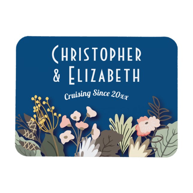 Íman Monograma Azul de Localizador de Portas de Cruzeir (Horizontal)