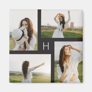 Íman Monograma bloqueia o Magnet de Fotografias a Cor E