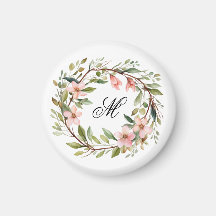 Monograma Bonito Pau e Flores Selvagens