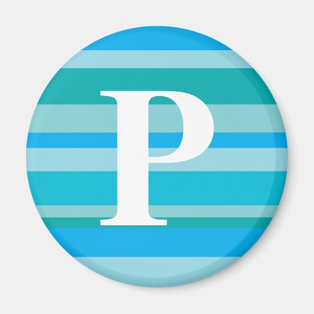 Íman Monograma com Fundo Colorido - P (Frente)