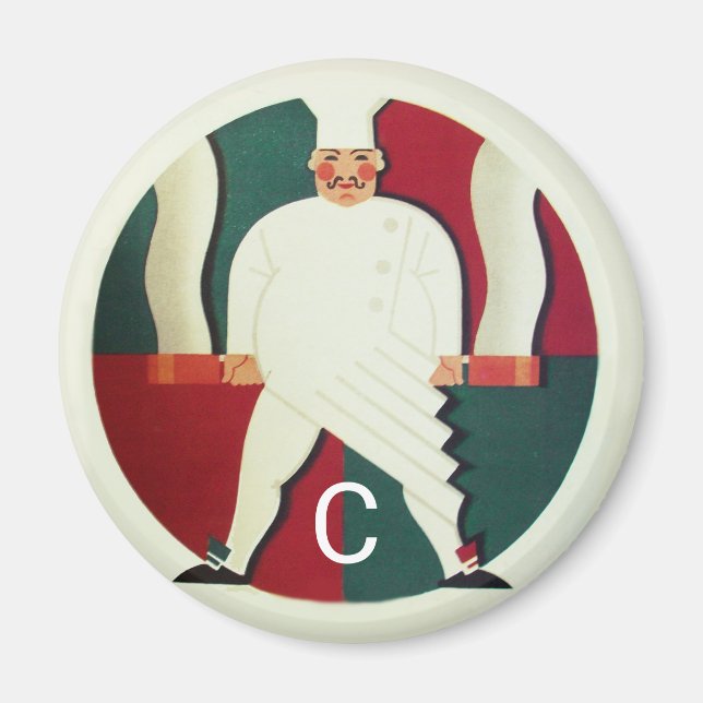 Íman Monograma Culinário do partido COZINHAR RESTAURANT (Frente)