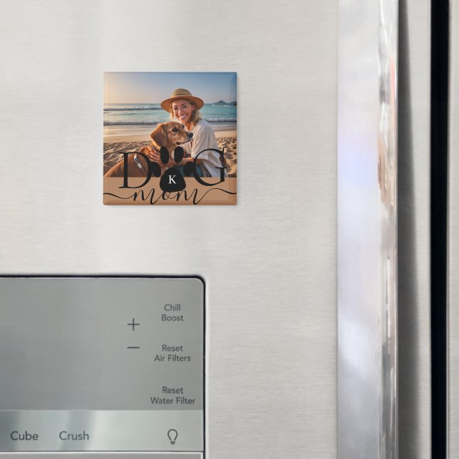 Íman Monograma da memória fotográfica da mãe de cão (In Situ (Fridge))