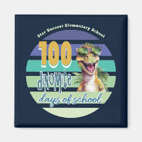 Monograma de Dinossauro de 100 Dias de Escola