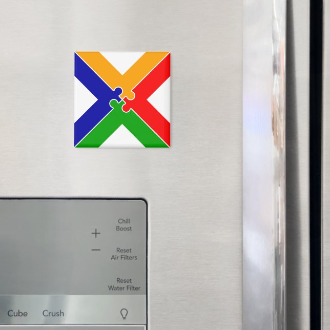 Íman Monograma de Letra X Puzzle (In Situ (Fridge))