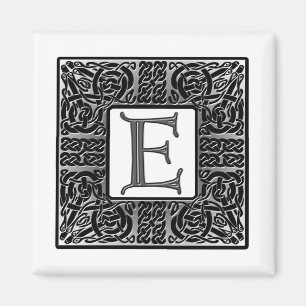 Íman Monograma de prata do céltico "E"