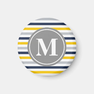 Íman Monograma do padrão de distribuição amarelo mar
