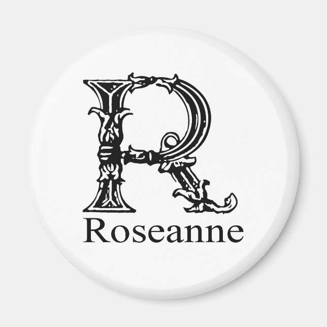 Íman Monograma do rico: Roseanne (Frente)