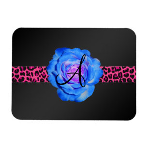 Íman Monograma do rosa do azul