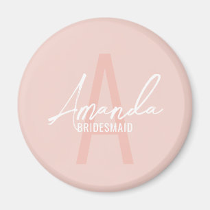 Íman Monograma e Nome da Moderna Personalizada Bridesma