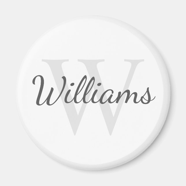 Íman Monograma e Nome Personalizados (Frente)