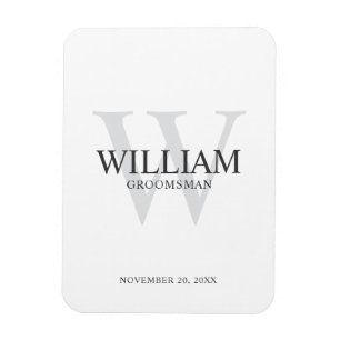 Íman Monograma e Nome Personalizados para os Padrinhos