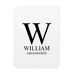 Íman Monograma e Nome Personalizados para os Padrinhos