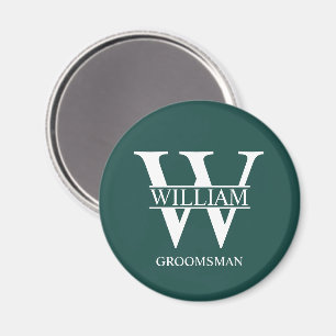 Íman Monograma e Nome Personalizados para Padrinhos