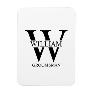 Íman Monograma e Nome Personalizados para Padrinhos