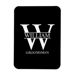 Íman Monograma e Nome Personalizados para Padrinhos