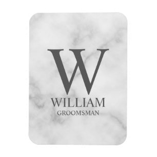 Íman Monograma e Nome Personalizados para Padrinhos de