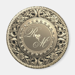 Íman Monograma elegante e bonito