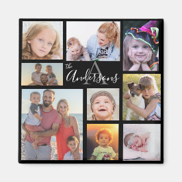 Íman Monograma Família Oito Foto Personalizada