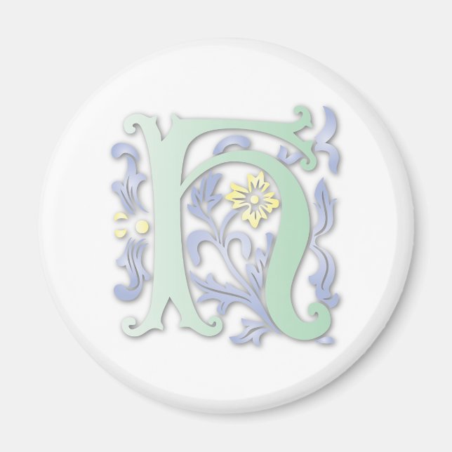 Íman Monograma Fleur-de-lis H (Frente)