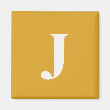 Monograma Inicial Minimalista Amarelo