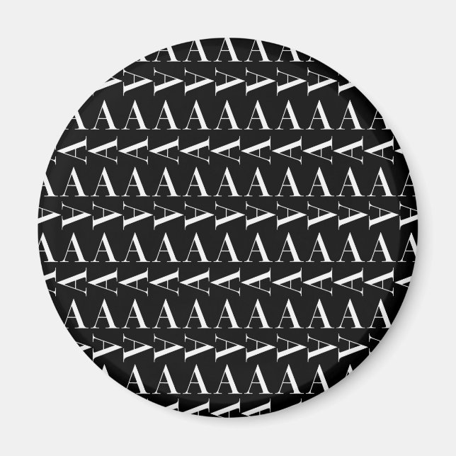 Íman Monograma - Letra Inicial A (Frente)