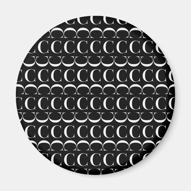 Íman Monograma - Letra inicial C (Frente)