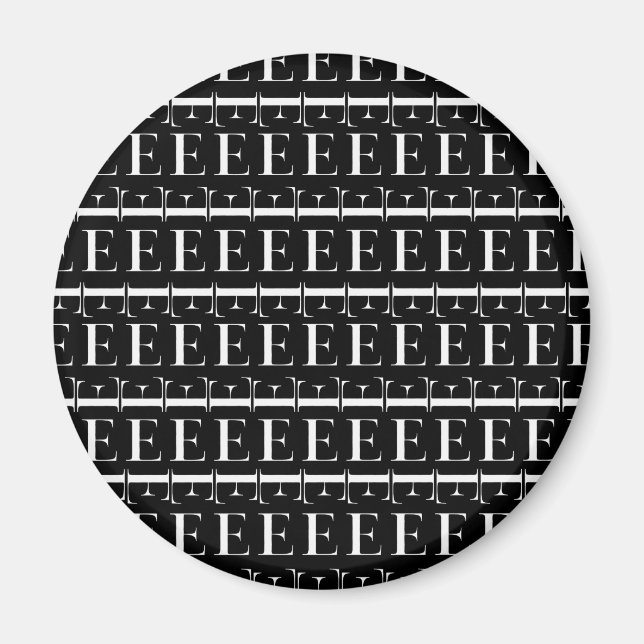 Íman Monograma - Letra Inicial E (Frente)