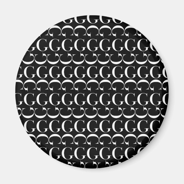 Íman Monograma - Letra inicial G (Frente)