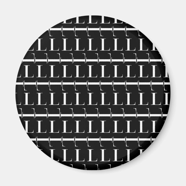 Íman Monograma - Letra inicial L (Frente)