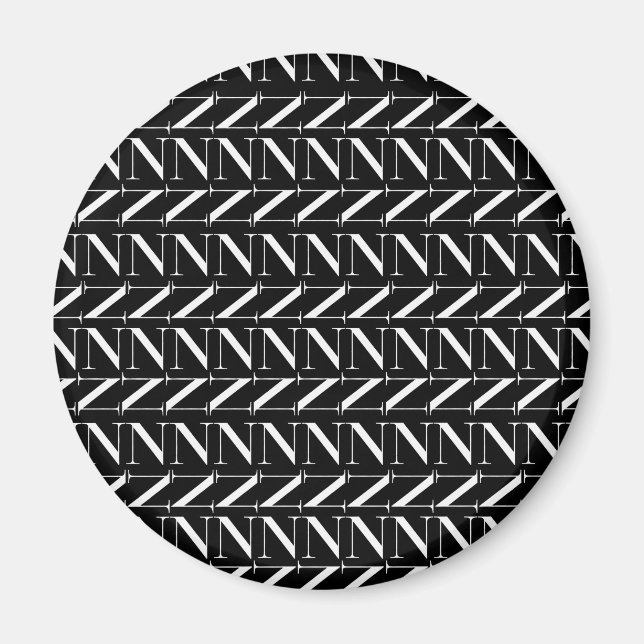 Íman Monograma - Letra inicial N (Frente)