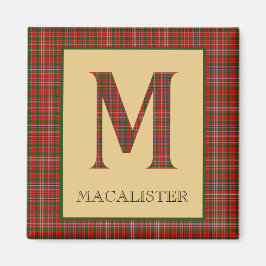 Íman Monograma M em Tartan MacAlister 
