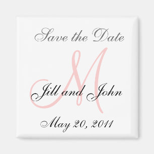 Íman Monograma M Wedding Save the Date Magnet