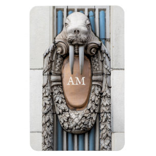 Íman Monograma Personalizado da Escultura Beaux Arts Wa