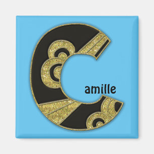 Íman monograma retro - C