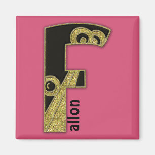 Íman monograma retro - F