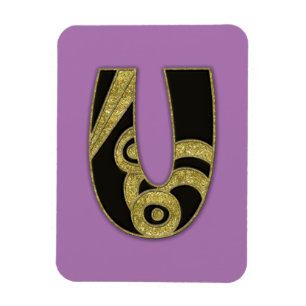 Íman monograma retro - U